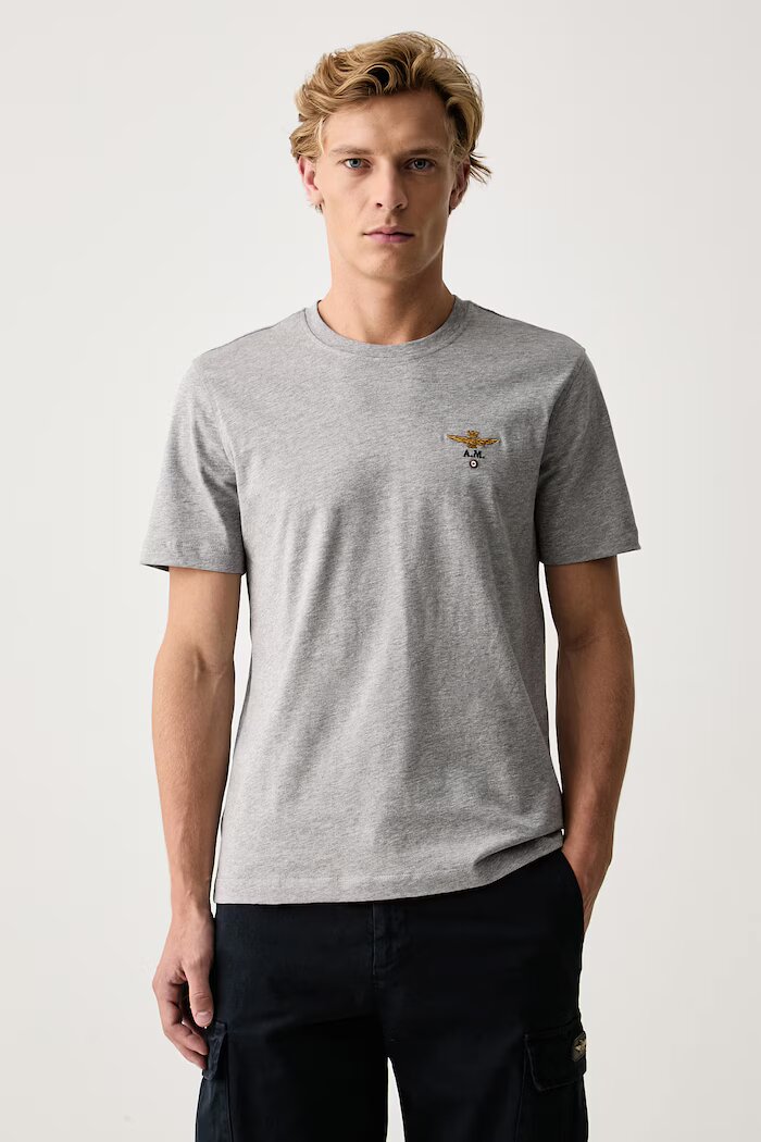 Aeronautica Militare тениска мъжка от памук сива TS1580UJ00372