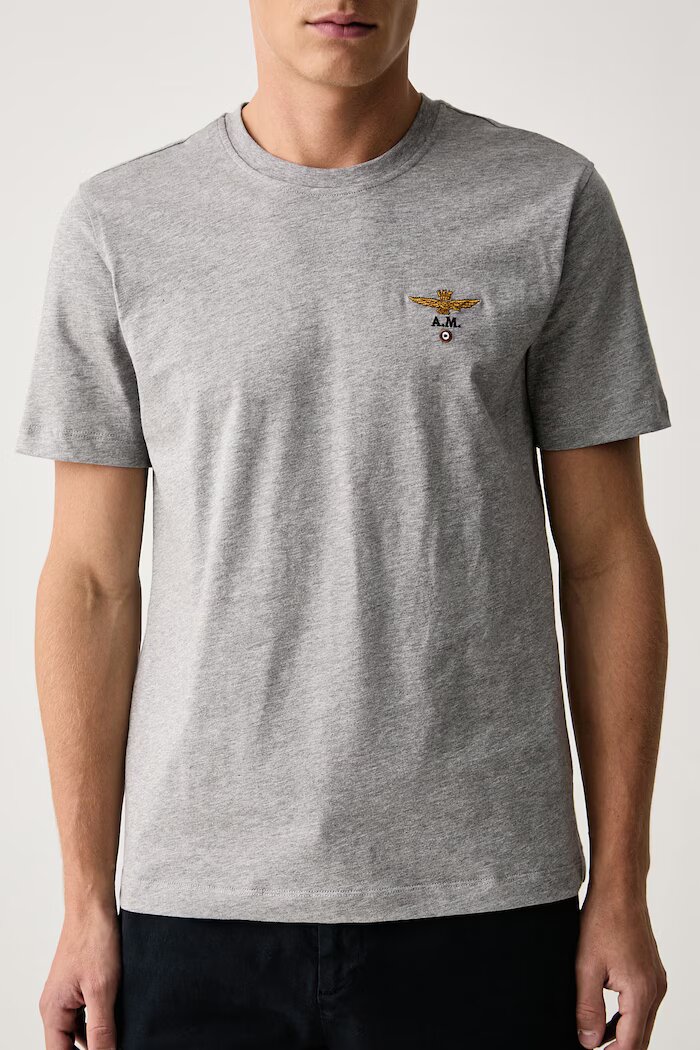 Aeronautica Militare тениска мъжка от памук сива TS1580UJ00372