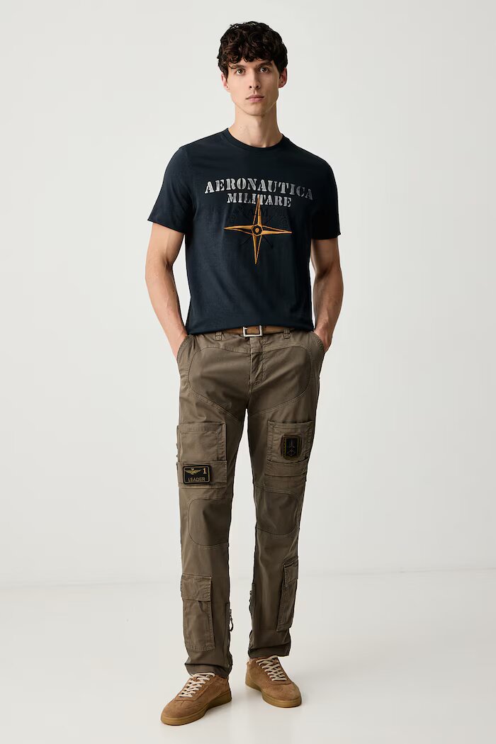 Aeronautica Militare тениска мъжка от памук тъмносиня TS2582UJ00750