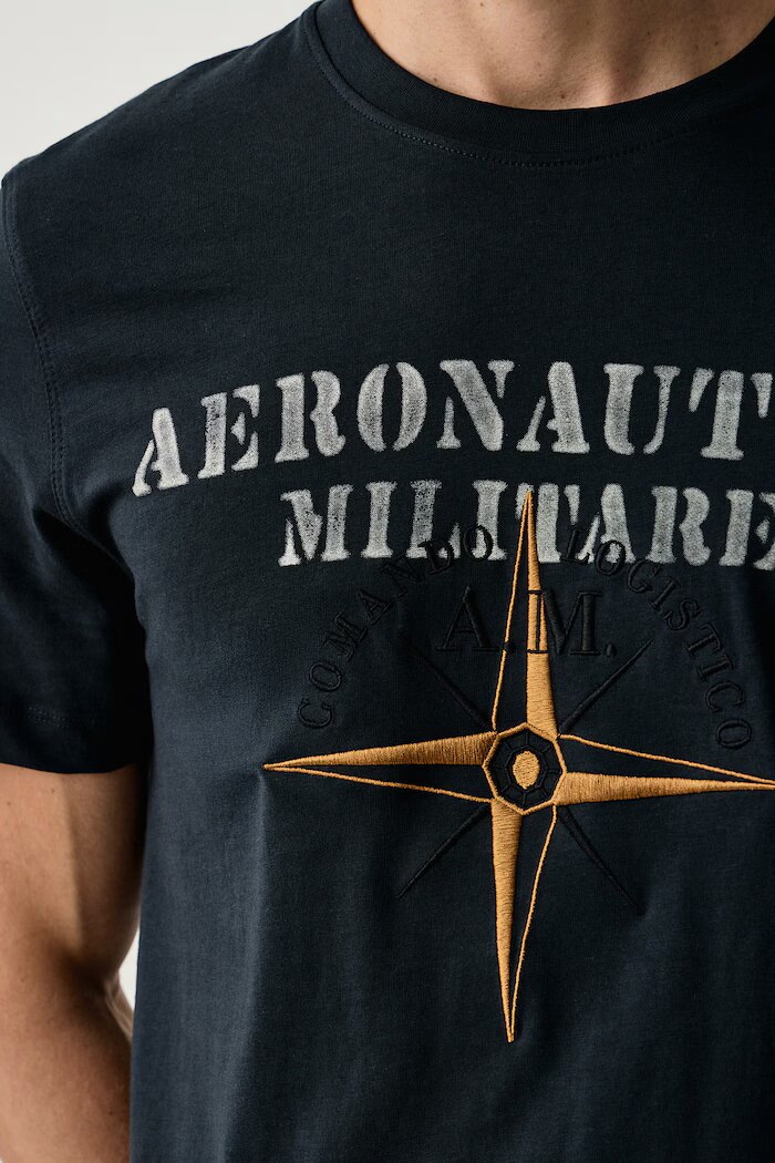 Aeronautica Militare тениска мъжка от памук тъмносиня TS2582UJ00750