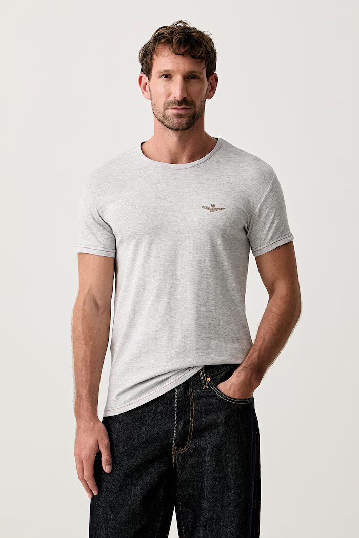 Aeronautica Militare тениска мъжка с памук сива AM1UTI003