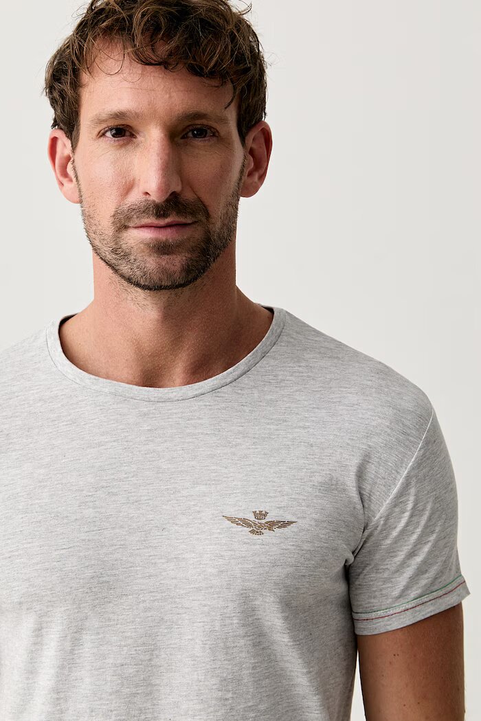 Aeronautica Militare тениска мъжка с памук сива AM1UTI003