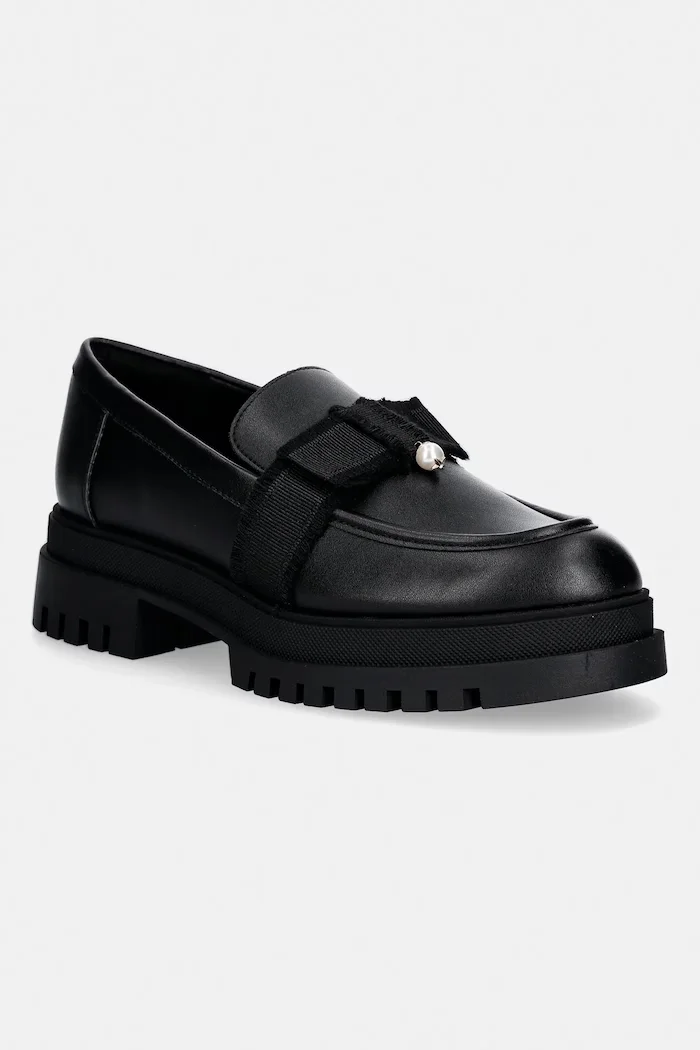 Aldo Мокасини THEATRIC в черно с платформа 14190476