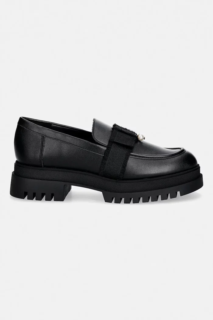 Aldo Мокасини THEATRIC в черно с платформа 14190476