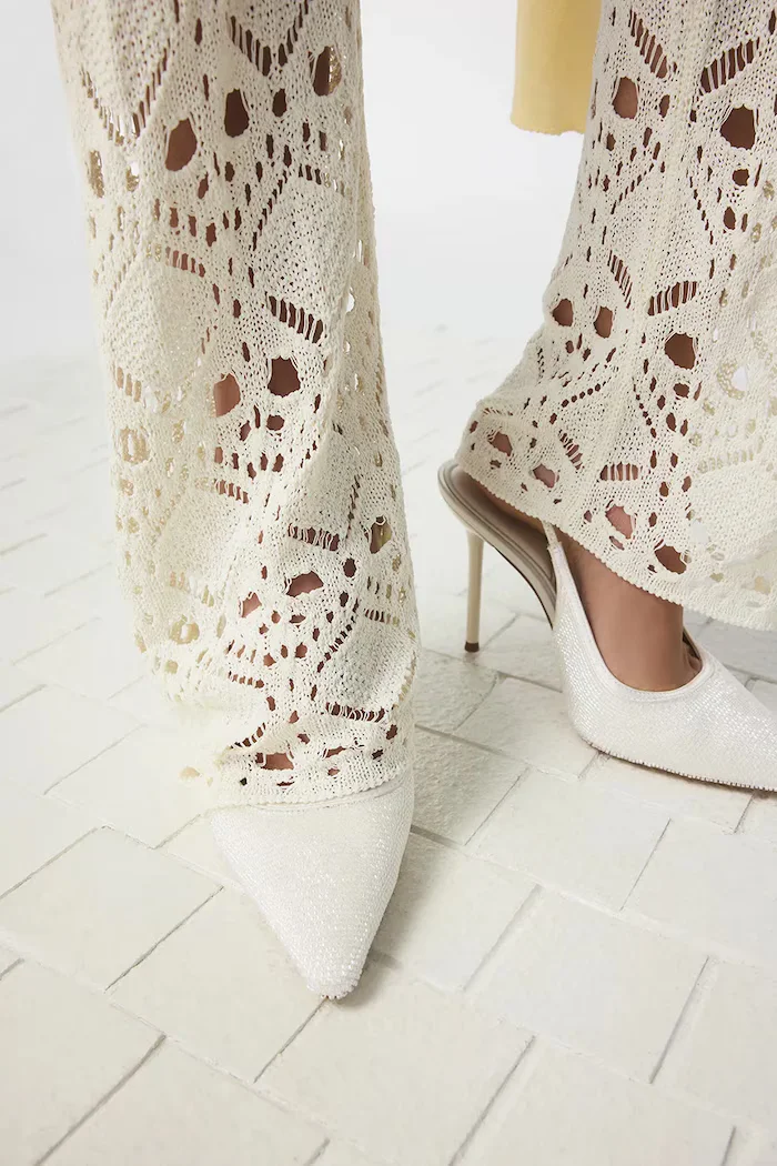 Aldo обувки с ток PEARLESCENT бели 14296114 Pillow Walk