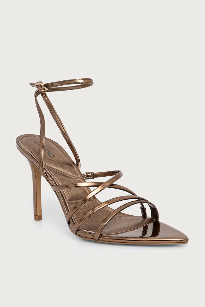 Aldo сандали с тънък ток SOLANIA златни 14405378