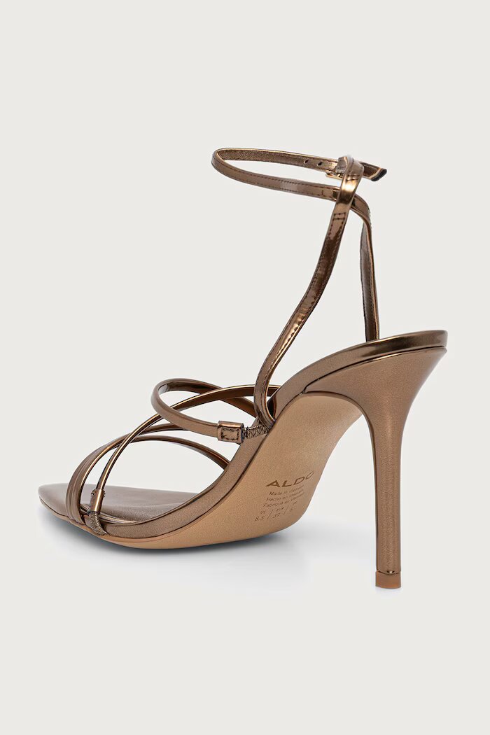 Aldo сандали с тънък ток SOLANIA златни 14405378