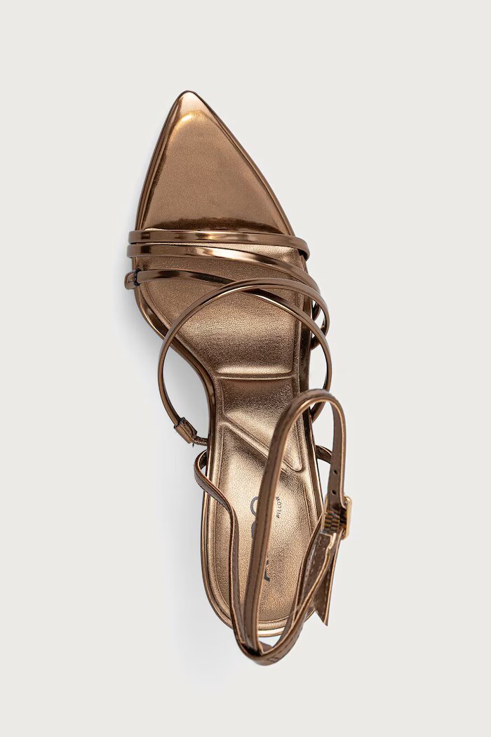 Aldo сандали с тънък ток SOLANIA златни 14405378