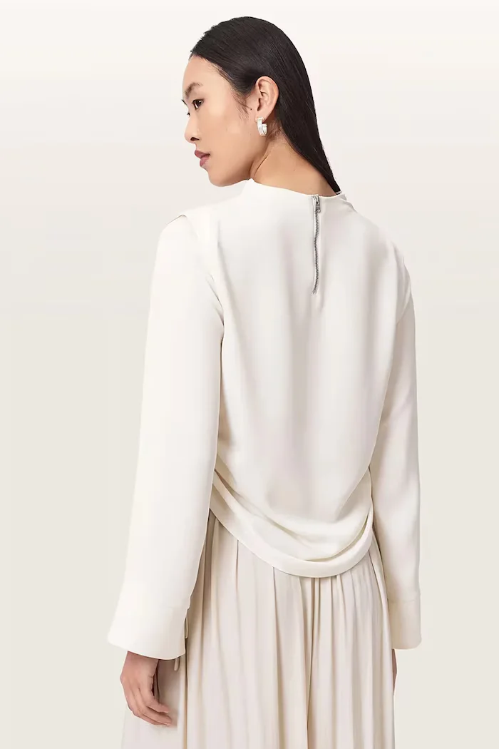 AllSaints блуза дамска LESLIE бежова W164PC