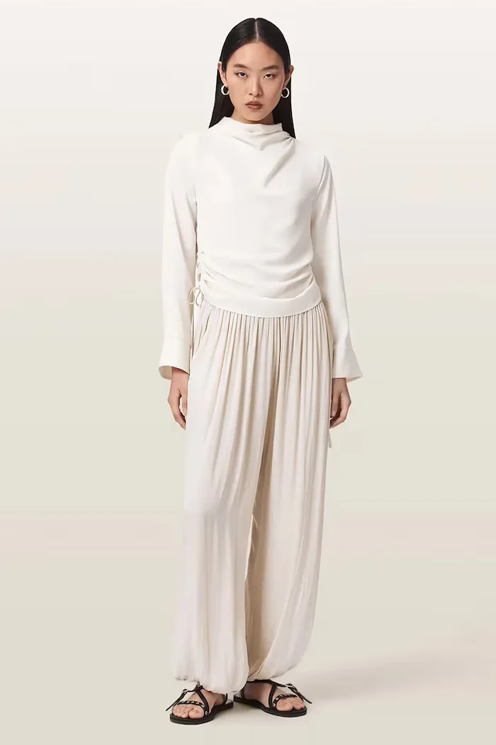 AllSaints блуза дамска LESLIE бежова W164PC