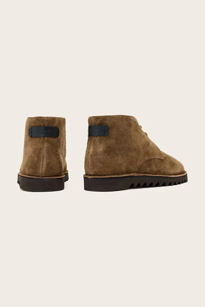 AllSaints боти мъжки от кожа Slix Chukka Boot кафяви M052FE