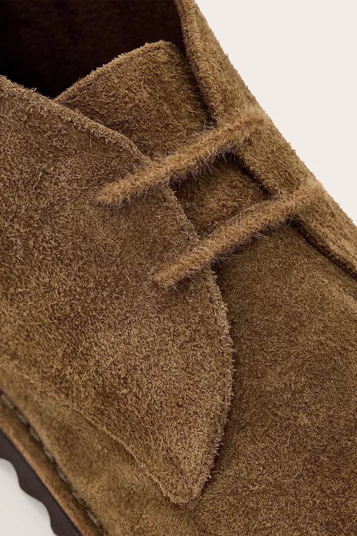 AllSaints боти мъжки от кожа Slix Chukka Boot кафяви M052FE