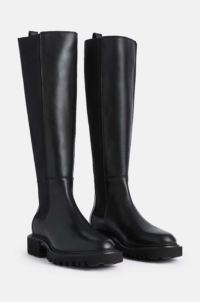 AllSaints Ботуши Maeve Boot в черно с равна подметка W098FB