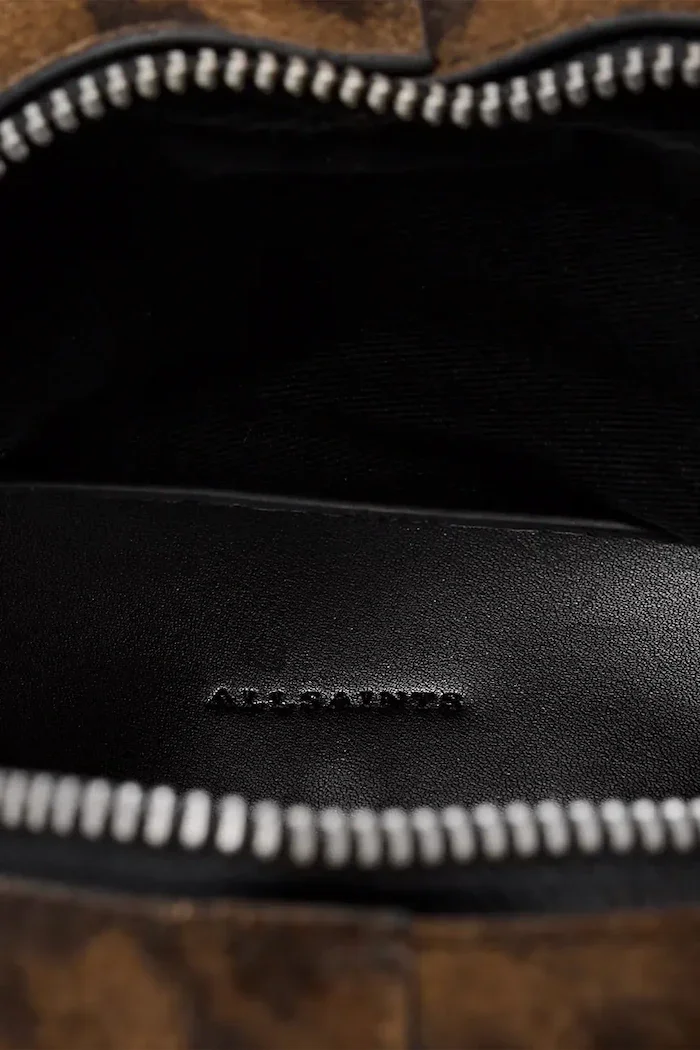 AllSaints чанта crossbody дамска от велур ROSALIE кафява W722XD