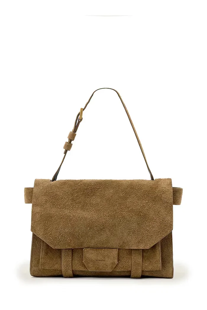 AllSaints Чанта от набук URSA в жълто W096XE