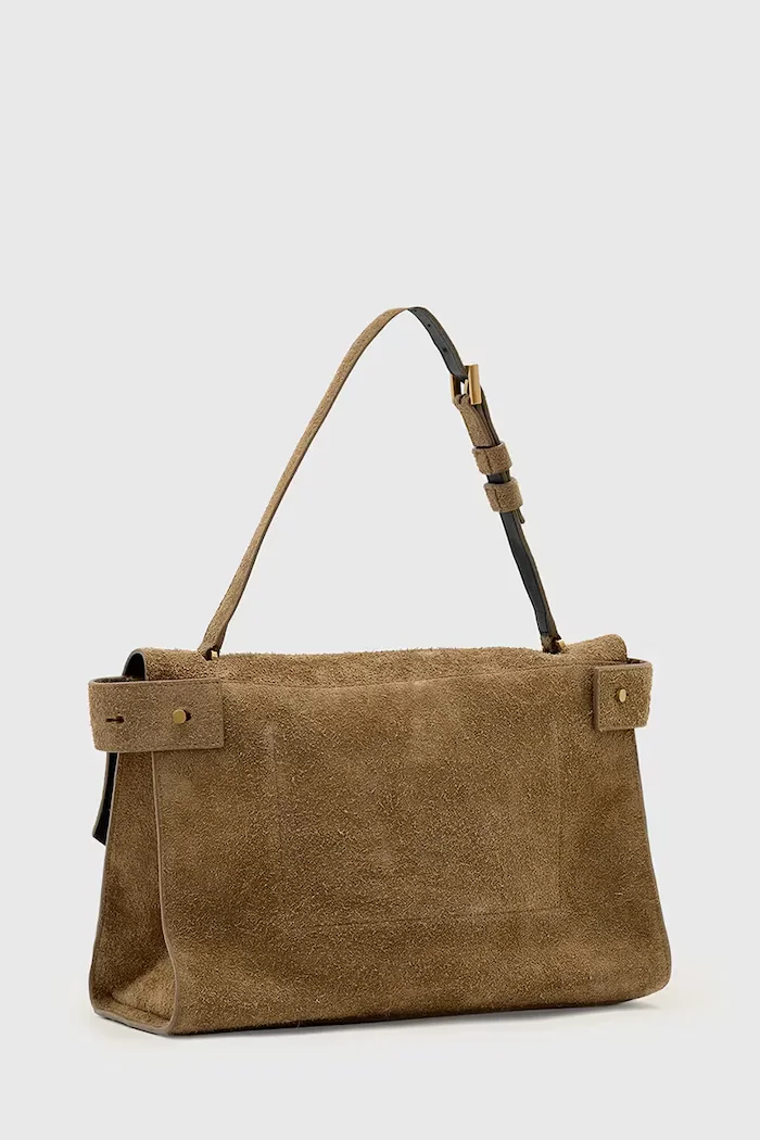 AllSaints Чанта от набук URSA в жълто W096XE