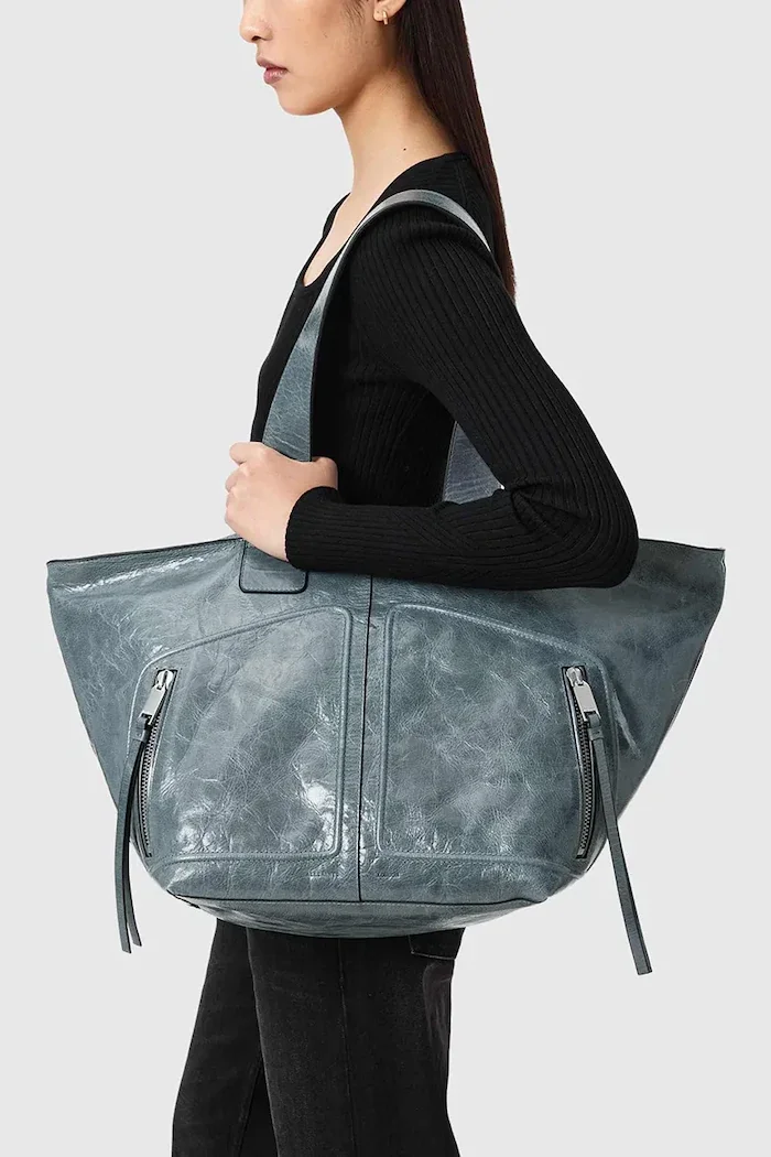 AllSaints дамски от кожа JEAN син W130XE