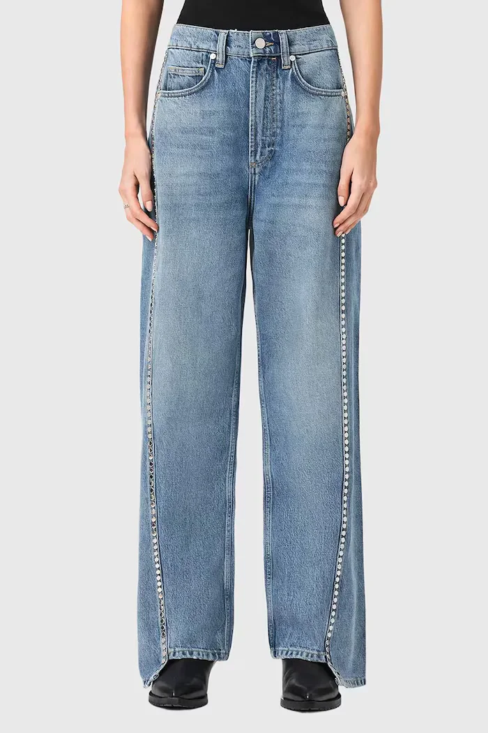 AllSaints дънки barrel дамски FRANKIE сини W055EE