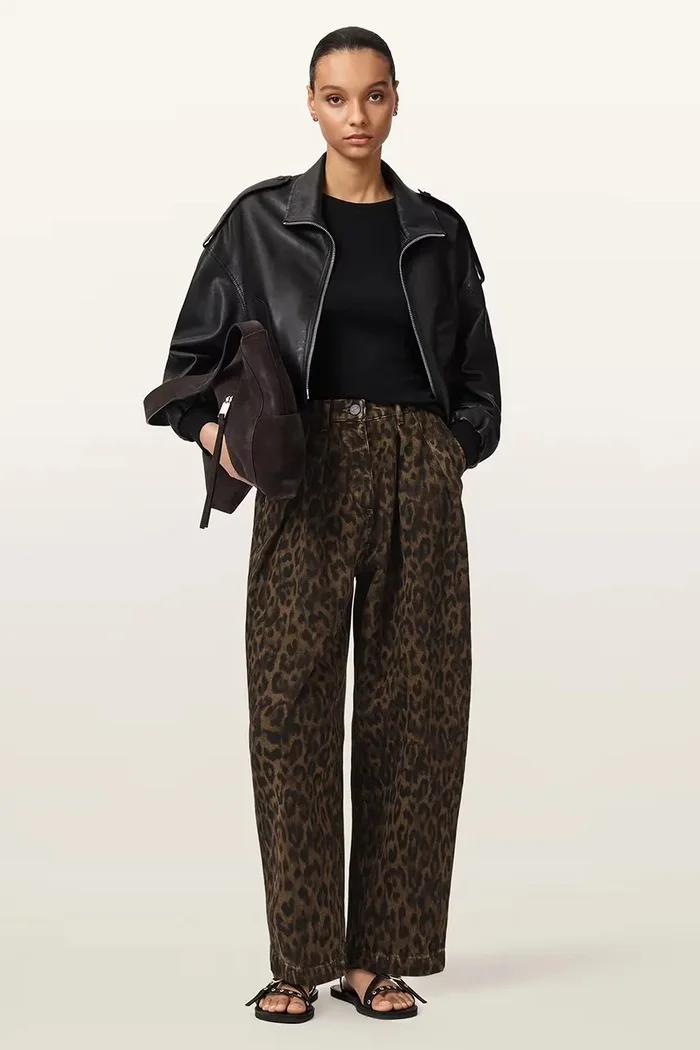 AllSaints дънки barrel дамски кафяви W081EE