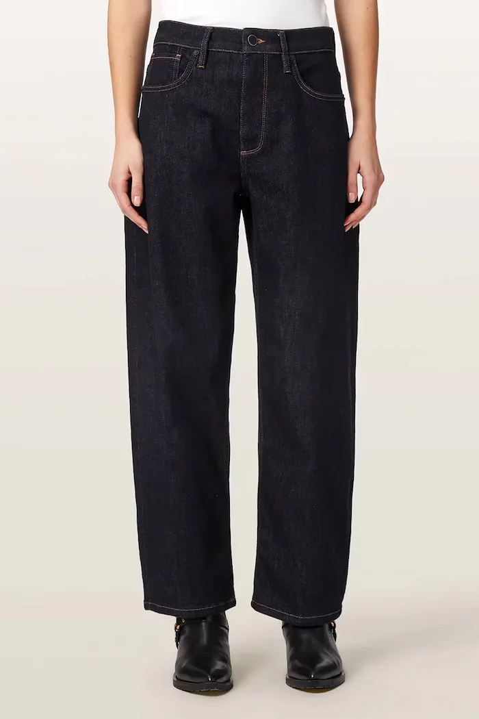AllSaints дънки barrel дамски SADIE тъмносини W030EF
