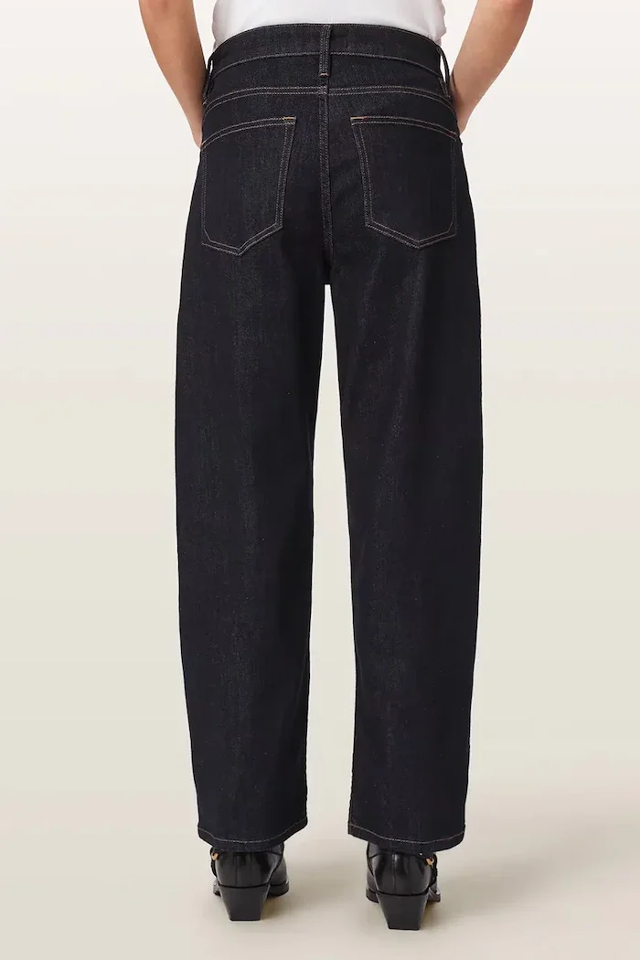AllSaints дънки barrel дамски SADIE тъмносини W030EF