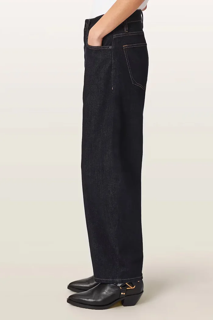 AllSaints дънки barrel дамски SADIE тъмносини W030EF