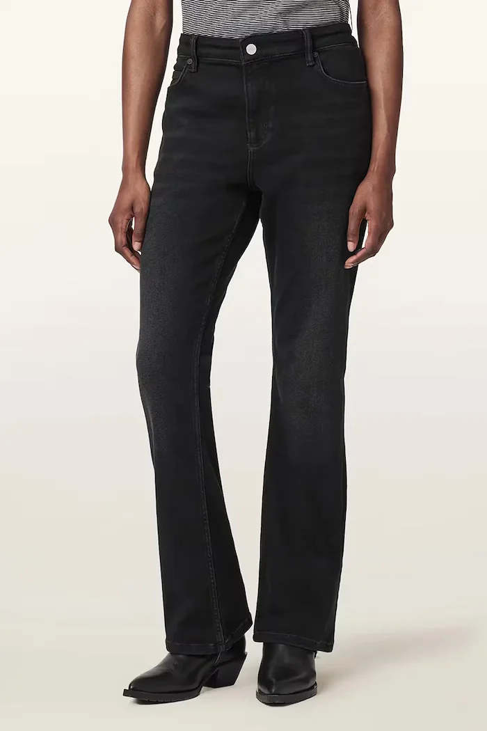 AllSaints дънки bootcut дамски черни