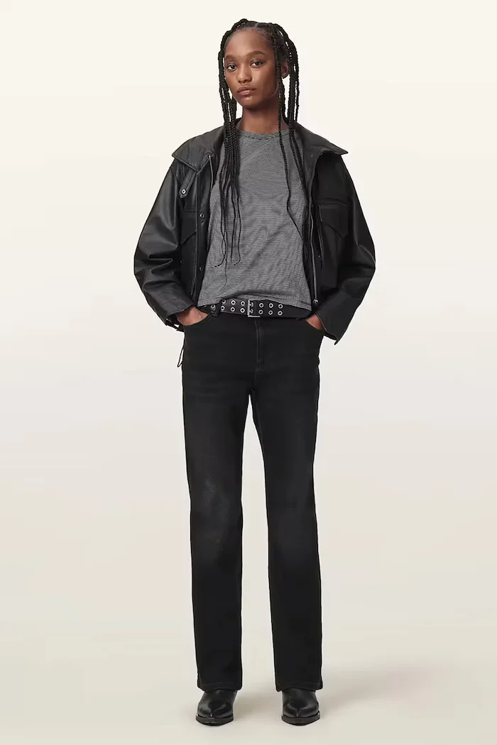 AllSaints дънки bootcut дамски черни
