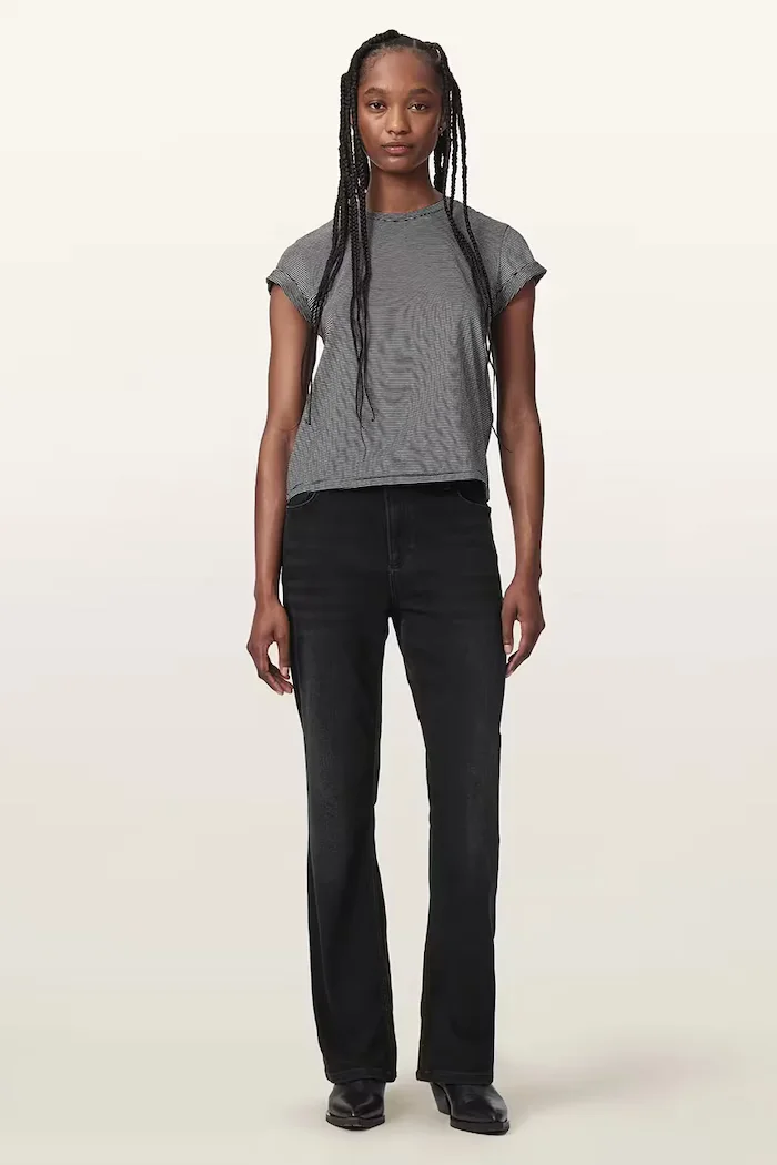 AllSaints дънки bootcut дамски черни
