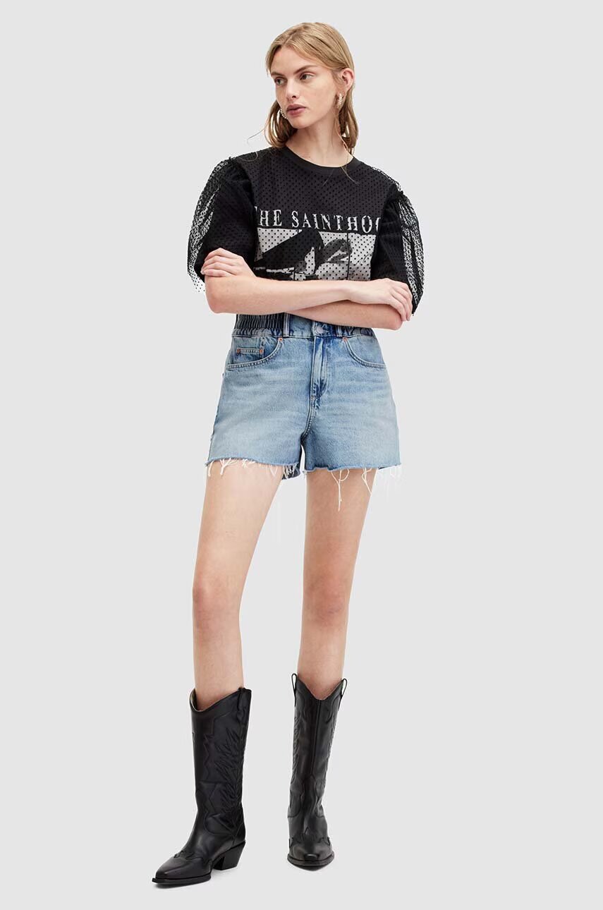 AllSaints Дънков къс панталон HAILEY DENIM SHORT