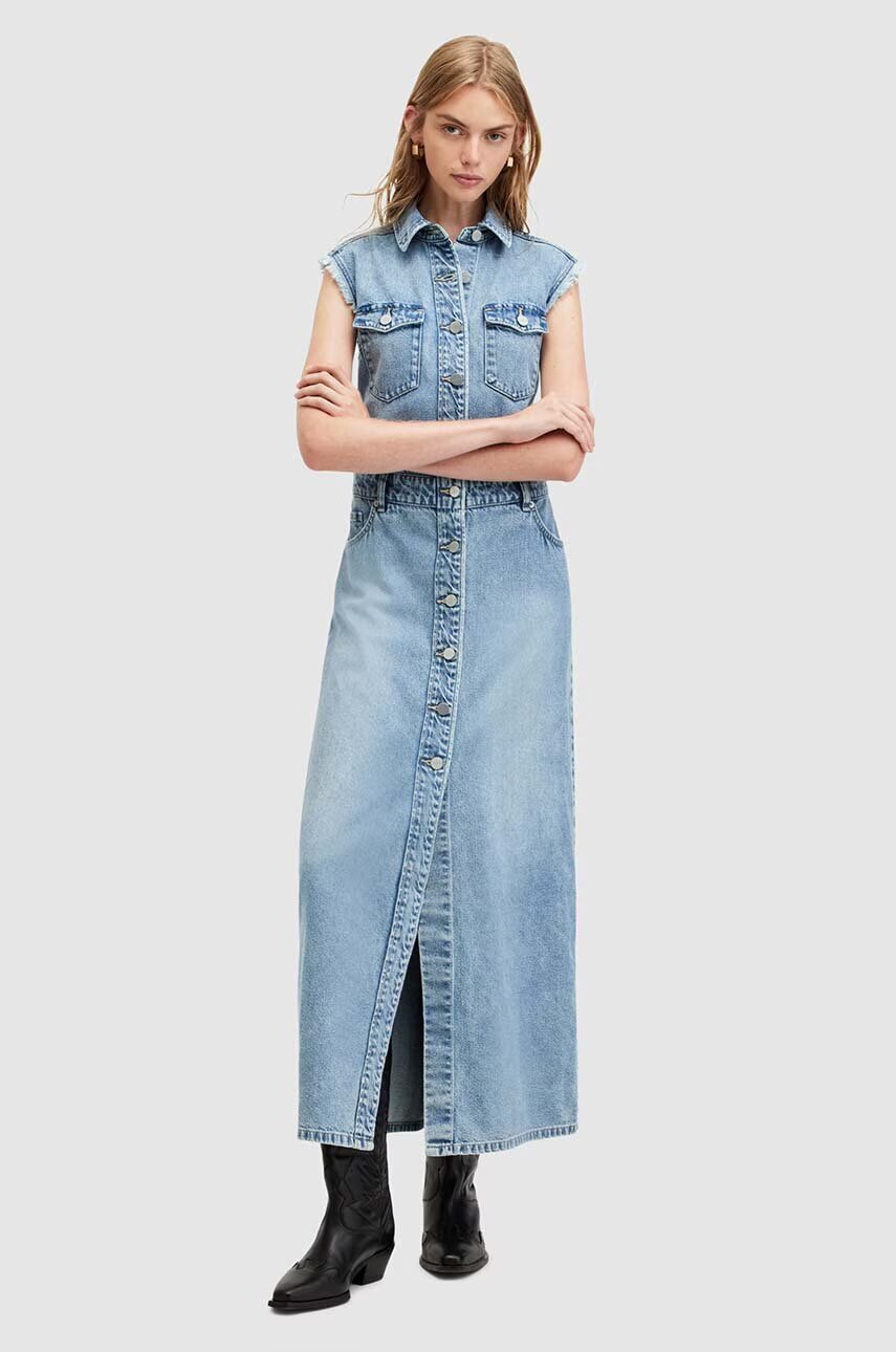 AllSaints Дънкова рокля BLAIR DENIM DRESS