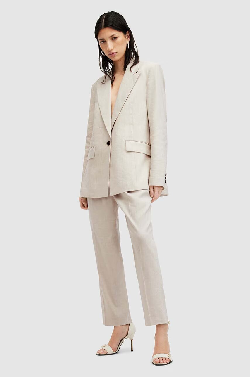 AllSaints Детски ленен панталон WHITNEY TROUSER
