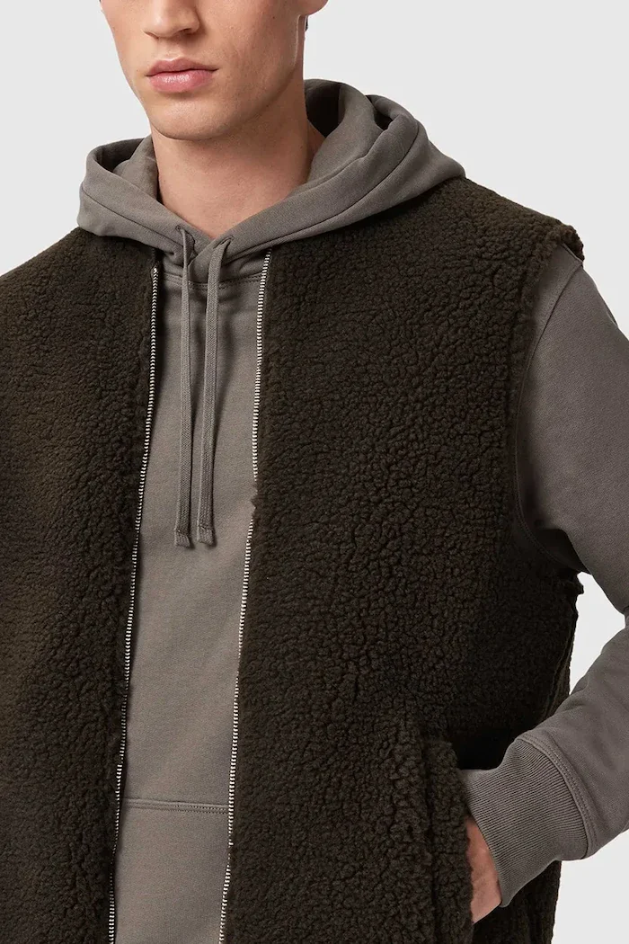 AllSaints Елек OTIS в зелено преходен модел M063OD