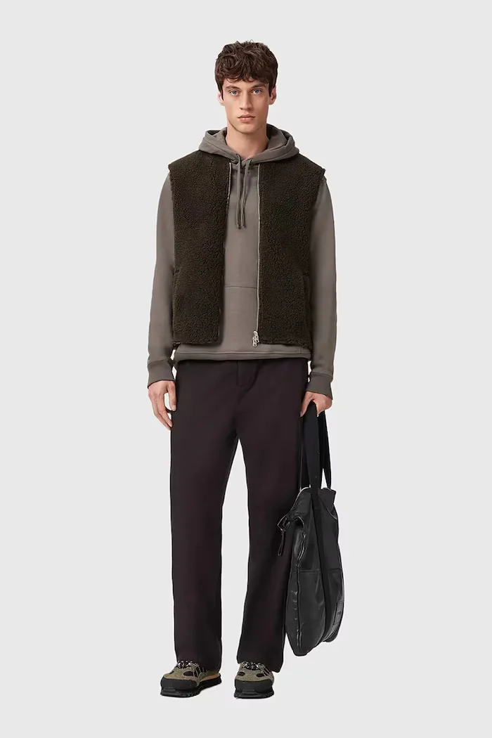 AllSaints Елек OTIS в зелено преходен модел M063OD