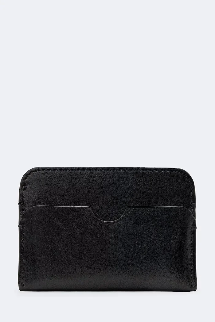 AllSaints калъф за карти от кожа CLYMER CARDHOLDER черен M096XF