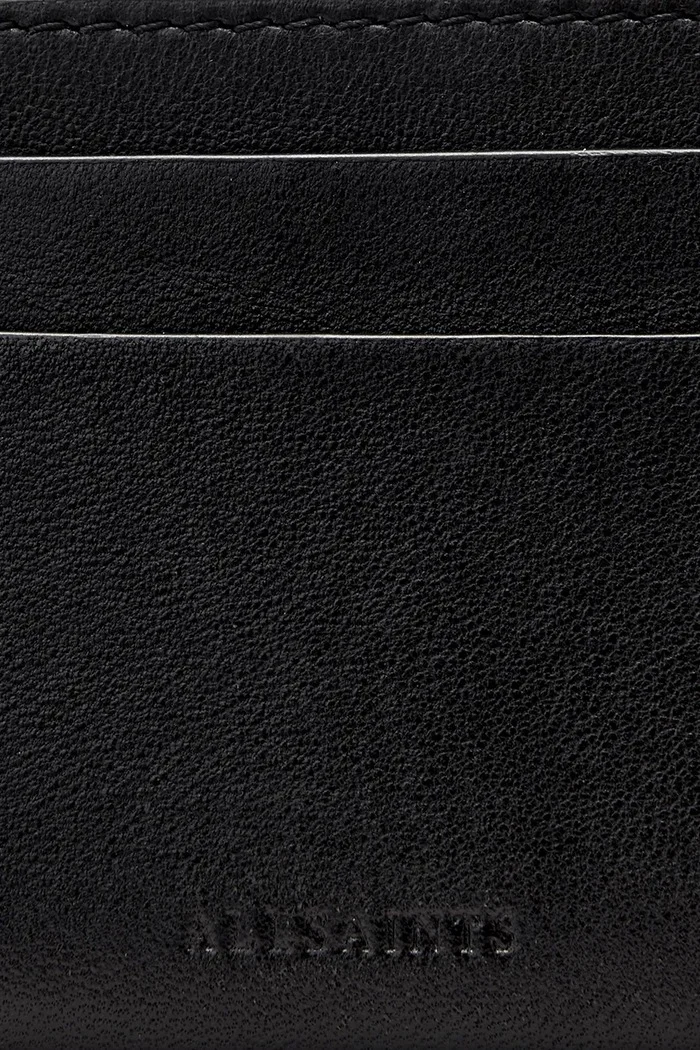 AllSaints калъф за карти от кожа CLYMER CARDHOLDER черен M096XF
