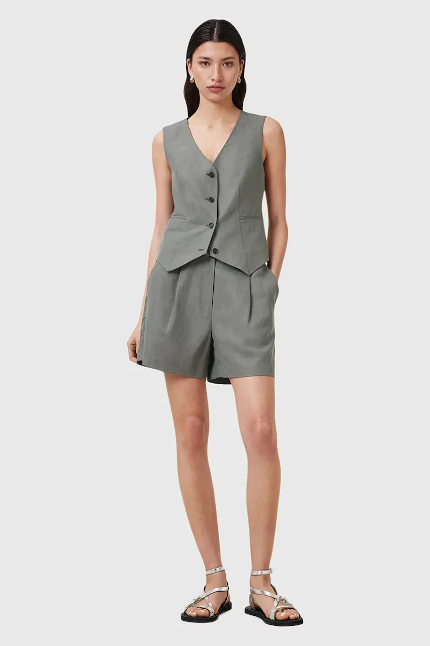 AllSaints Къс панталон с лен AVERIE
