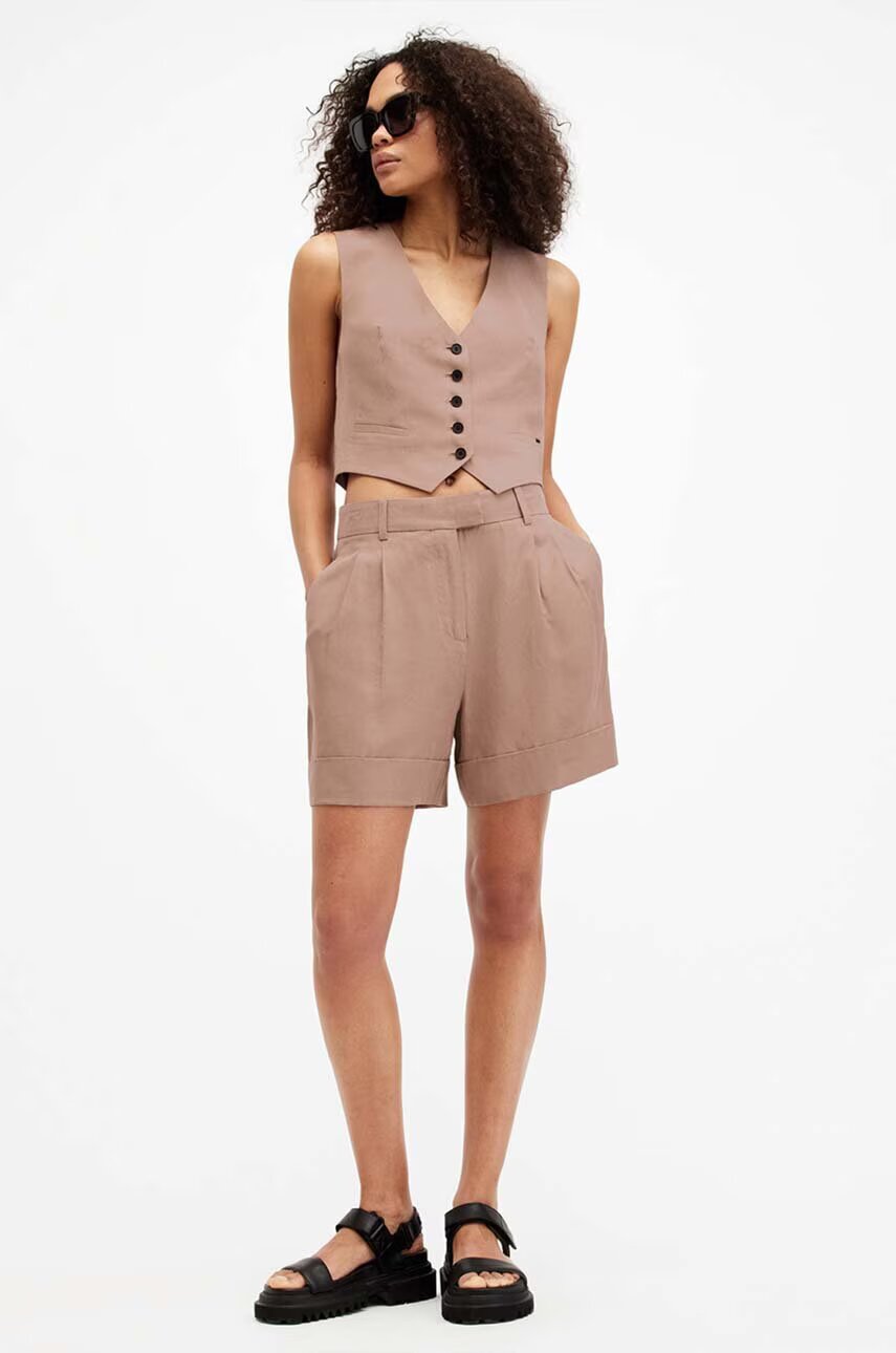 AllSaints Къс панталон с лен DERI LYN
