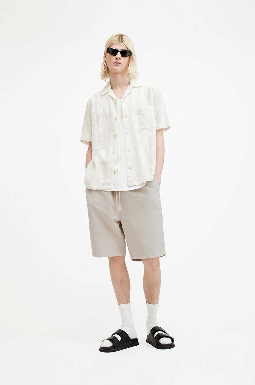AllSaints Къс панталон с лен HANBURY