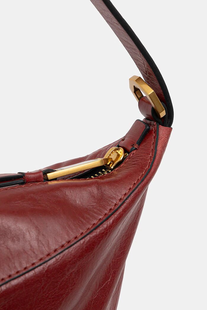AllSaints Кожена чанта LUNA в червено W139XE