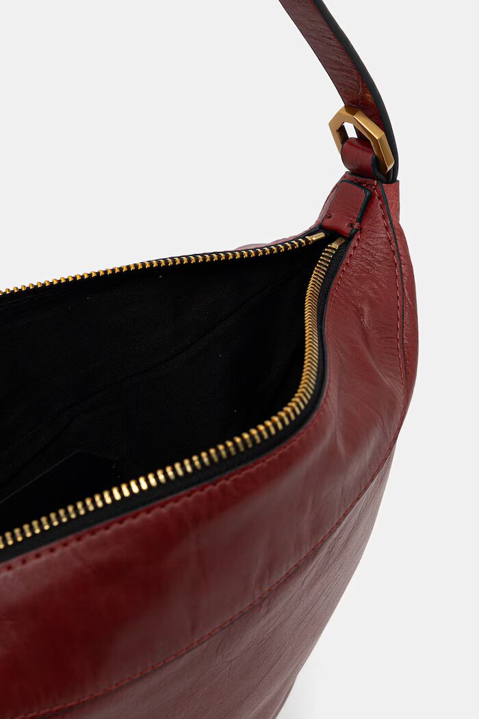 AllSaints Кожена чанта LUNA в червено W139XE