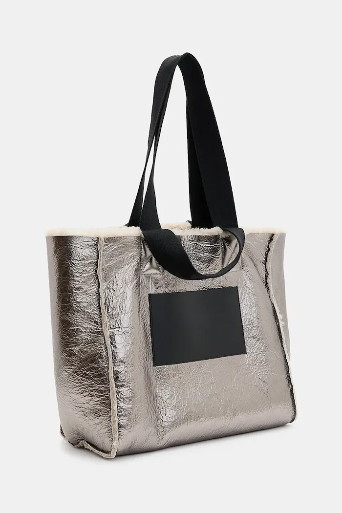 AllSaints Кожена чанта с две лица IZZY SHEARLING в кафяво W056XB