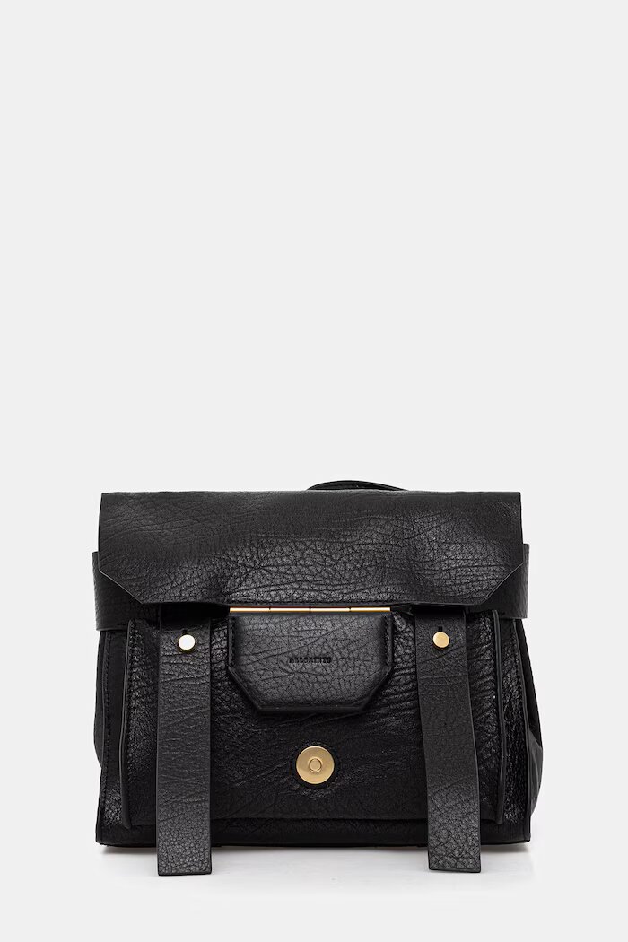AllSaints Кожена чанта URSA в черно W522XC