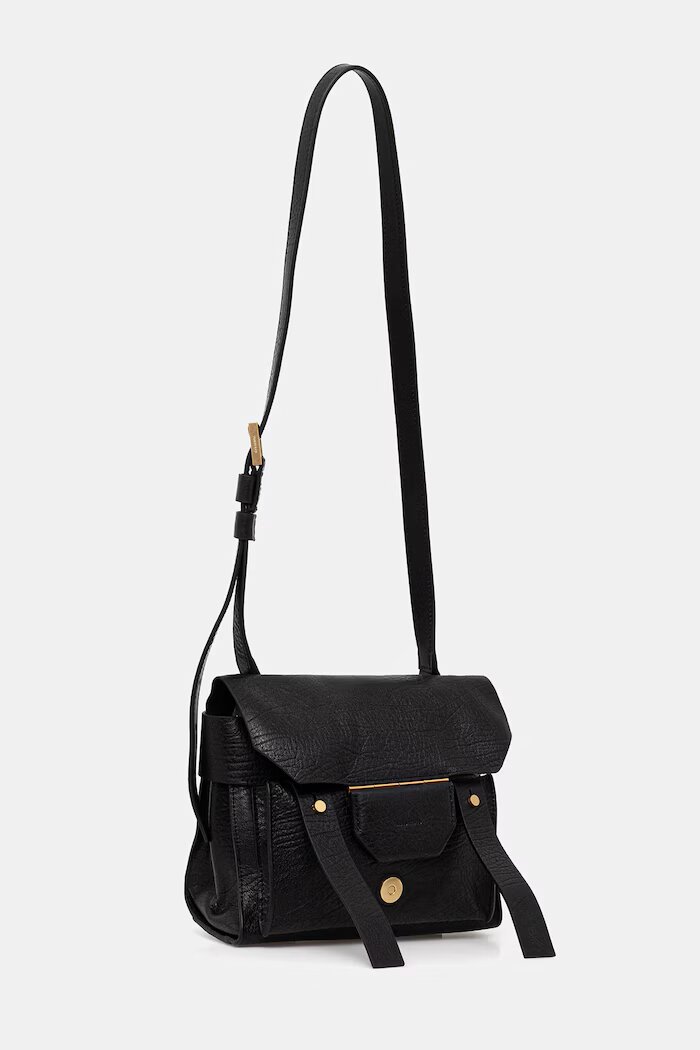 AllSaints Кожена чанта URSA в черно W522XC