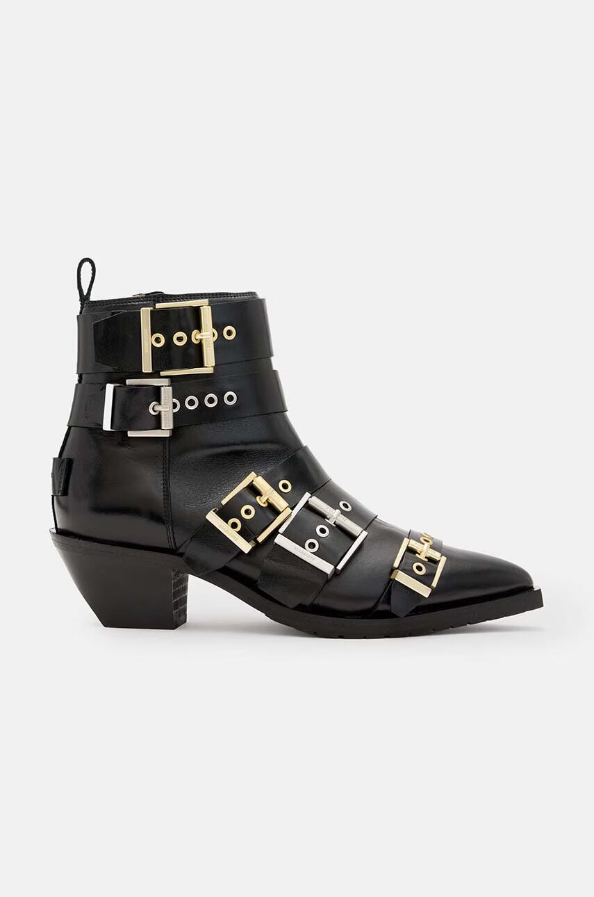 AllSaints Кожени боти Jane Buckle Boot