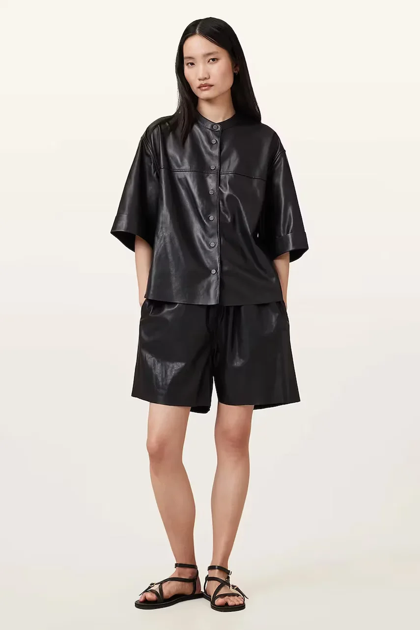AllSaints Кожени къси панталони ARLA