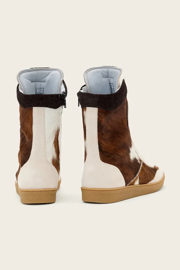 AllSaints Кожени маратонки Louise High Top в бежово W061FE