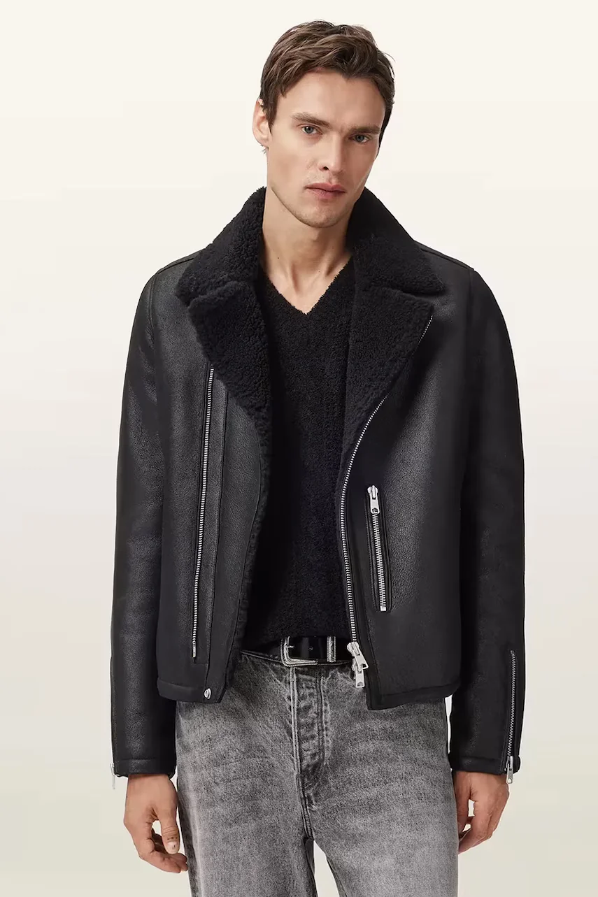 AllSaints Кожено мотоциклетско яке CORREZ