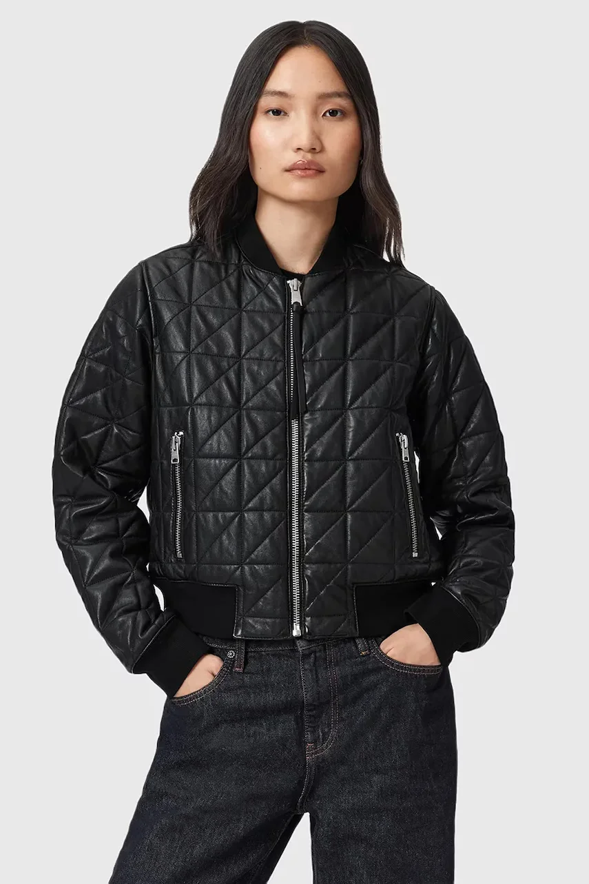 AllSaints Кожено яке бомбър CARLY