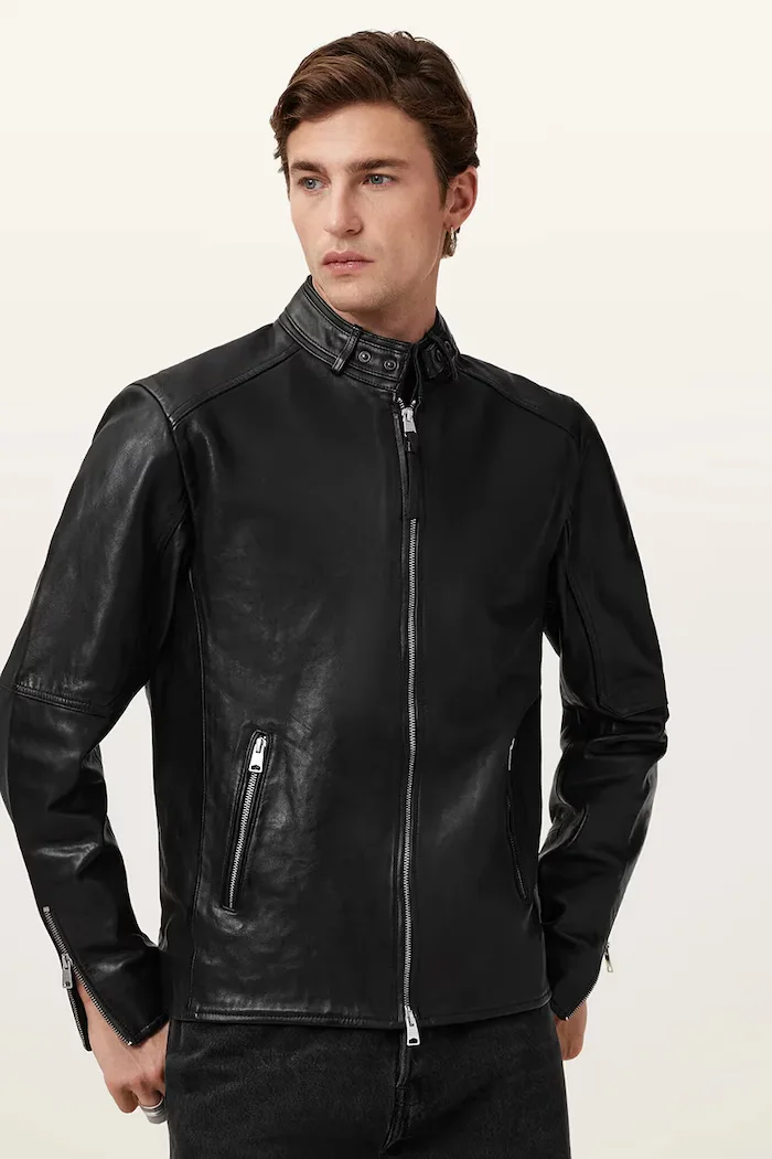 AllSaints Кожено яке CORA в черно преходен модел M064LB